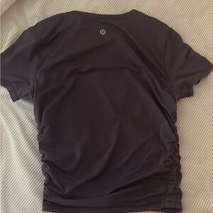 Lululemon Sinched Side Dark Purple Workout Top